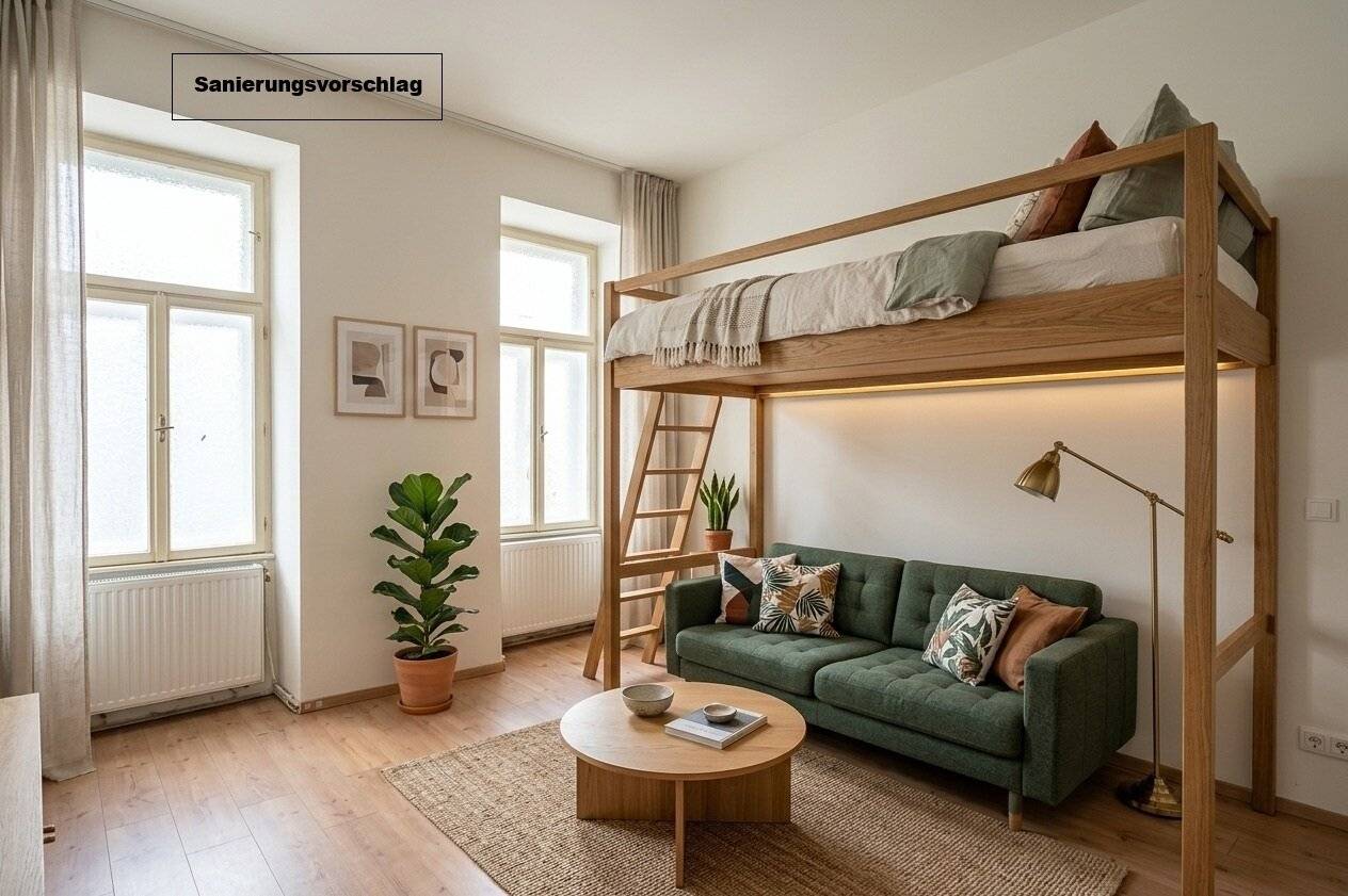 Wohnung raised ground floor Vienna balcony Airbnb ready