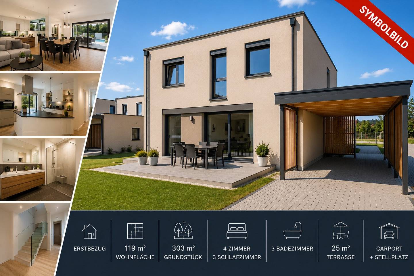 Traumhafte Doppelhaushälfte im Erstbezug | Garten, Terrasse &amp; Top-Ausstattung