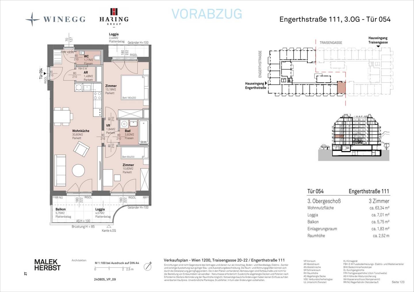 Wohnung Neubau mit Donaublick und Loggia