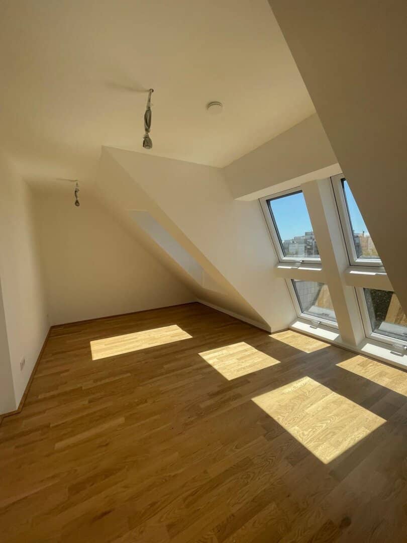 First occupancy: Newly constructed 3-room attic apartment with 2 terraces