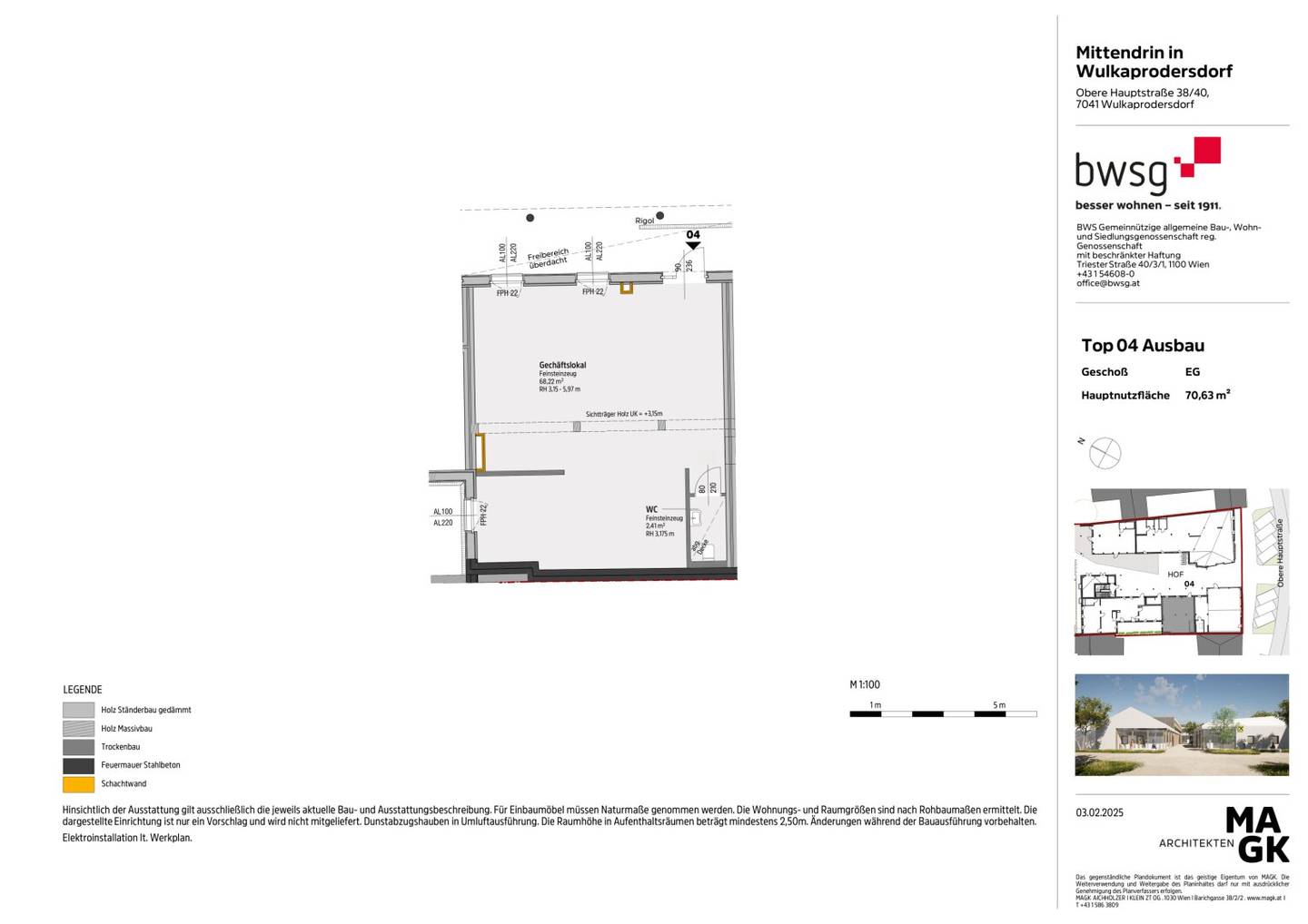 „Mittendrin": A modern commercial center is being built in Wulkaprodersdorf