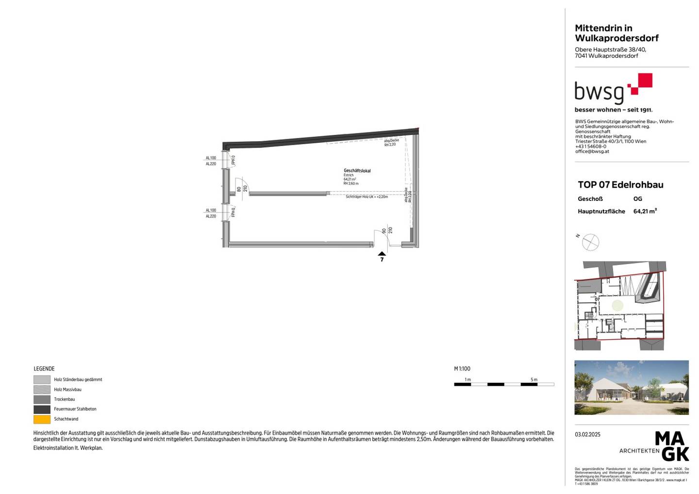 Mittendrin: A modern commercial center is being built in Wulkaprodersdorf