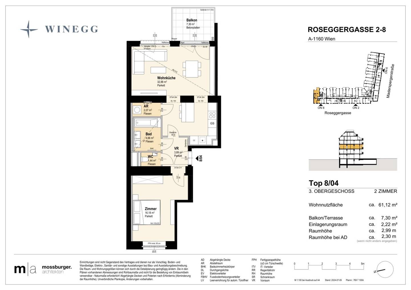 First occupancy apartment inner courtyard retreat balcony