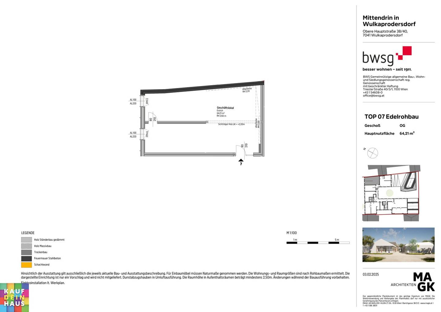 Mittendrin: A modern commercial center is being built in Wulkaprodersdorf