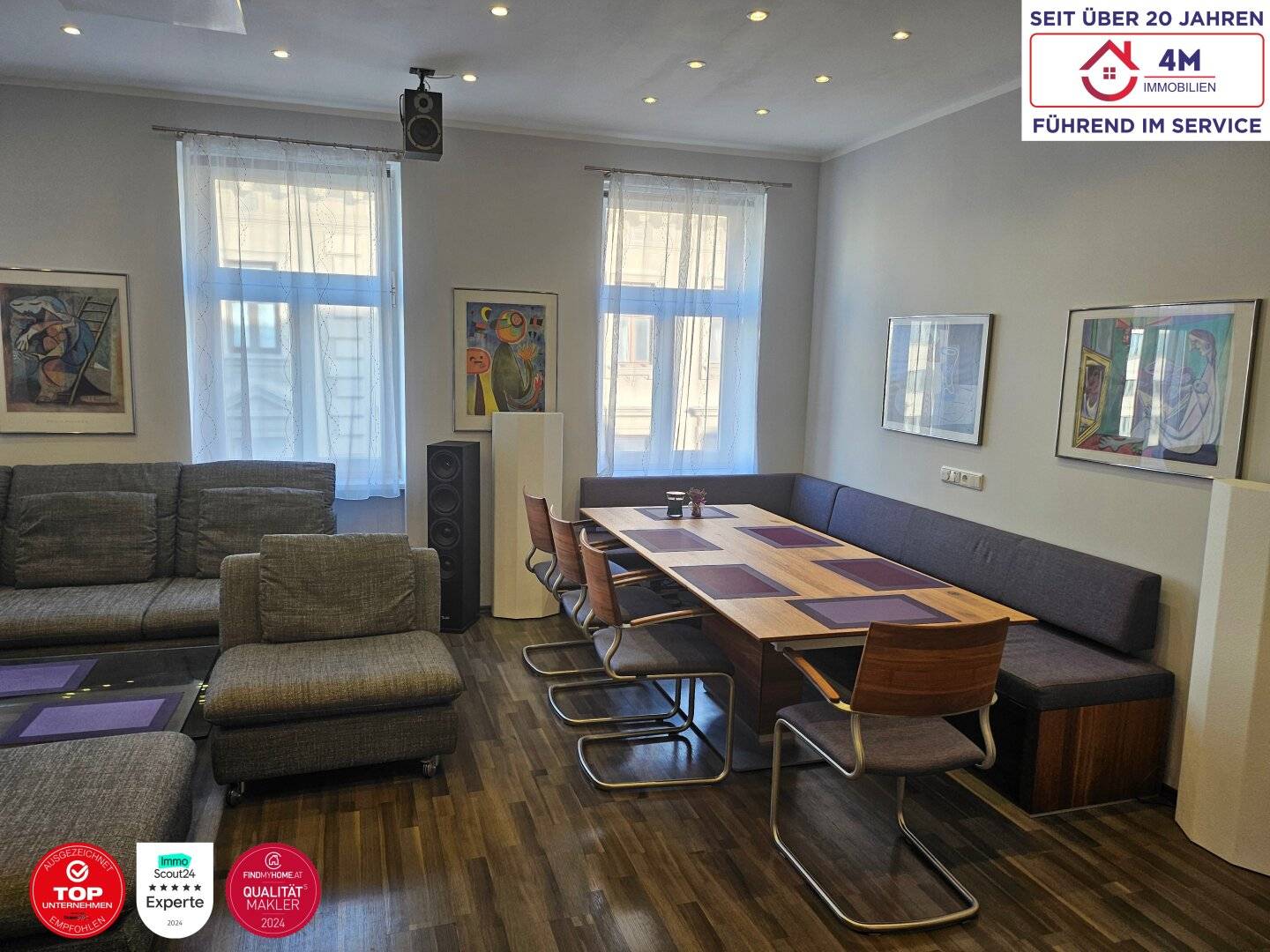 Like-new 3-room apartment 107m², 1180 Wien, with fitted kitchen &amp; elevator, €595.000,-