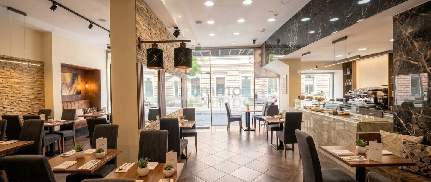 Top restaurant space 240m² with bar and terrace in 1160 Vienna – Rent €5.000!