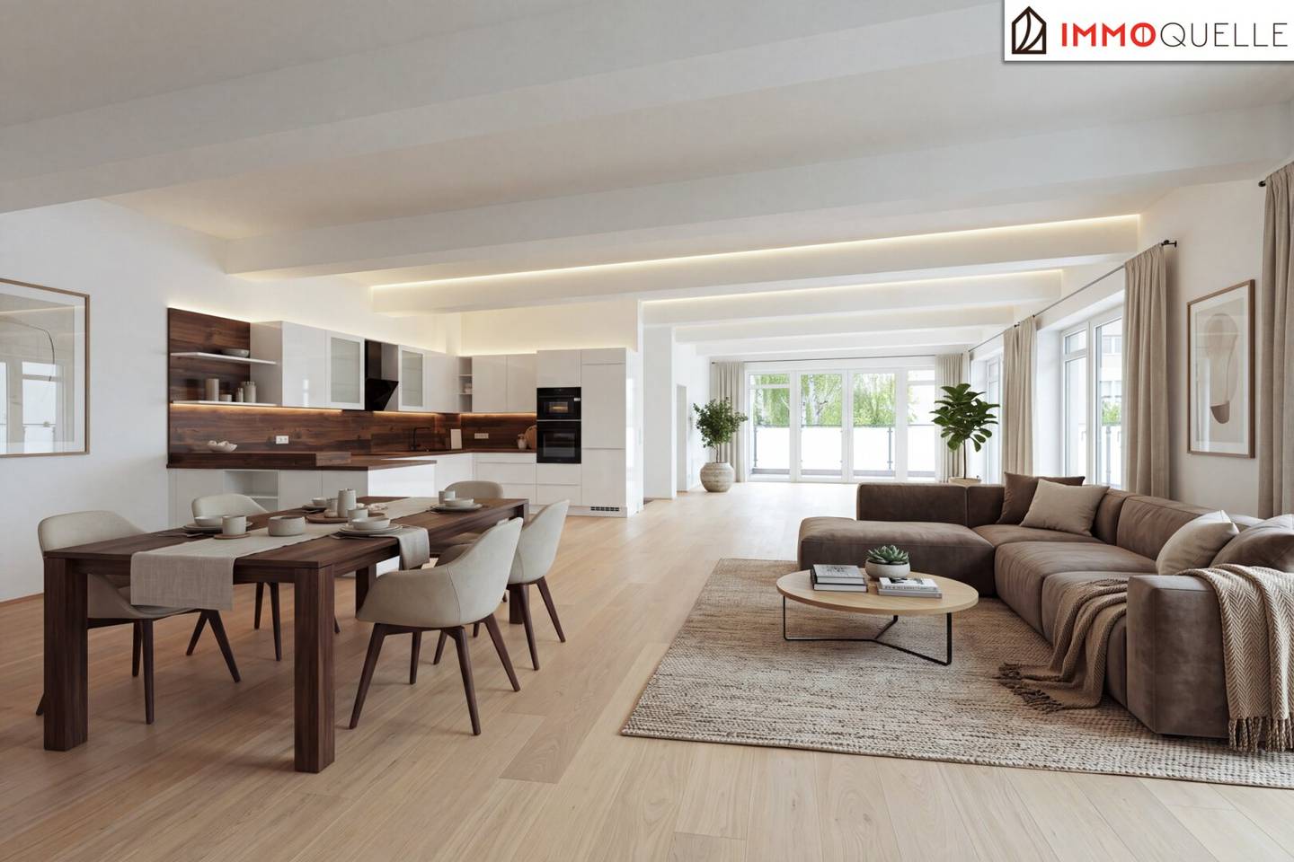 Großzügigkeit, die neue Perspektiven eröffnet - Außergewöhnliches 5-Zimmer-Loft auf zwei Ebenen mit rund 110 m² großer Terrasse, zwei Loggien und eindrucksvollem Open Space in Oberdöbling