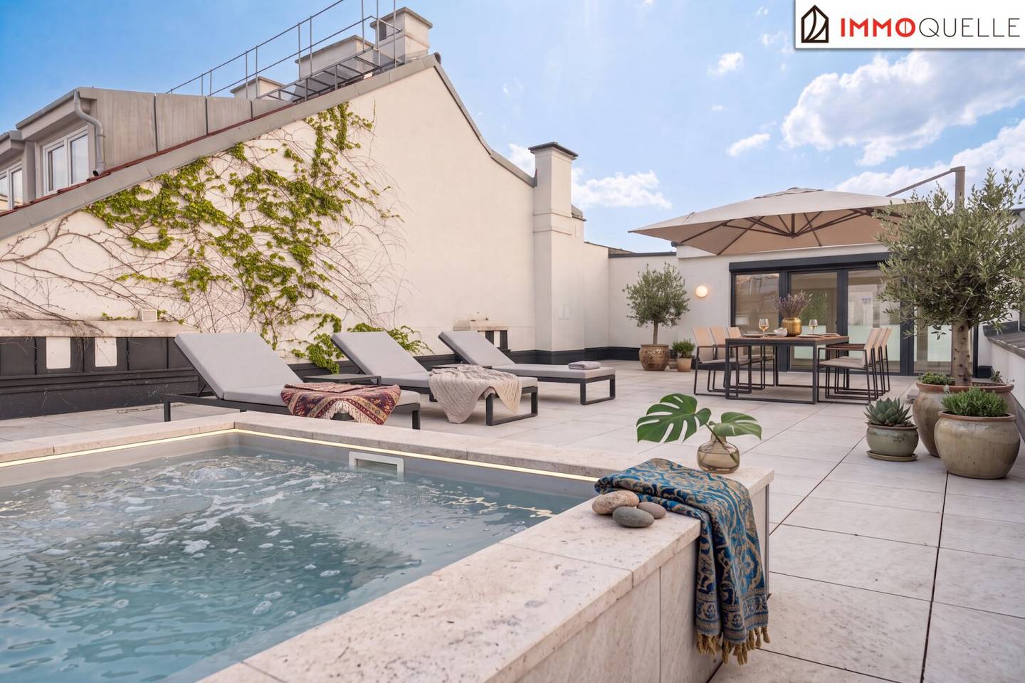 Großzügigkeit, die neue Perspektiven eröffnet - Außergewöhnliches 5-Zimmer-Loft auf zwei Ebenen mit rund 110 m² großer Terrasse, zwei Loggien und eindrucksvollem Open Space in Oberdöbling