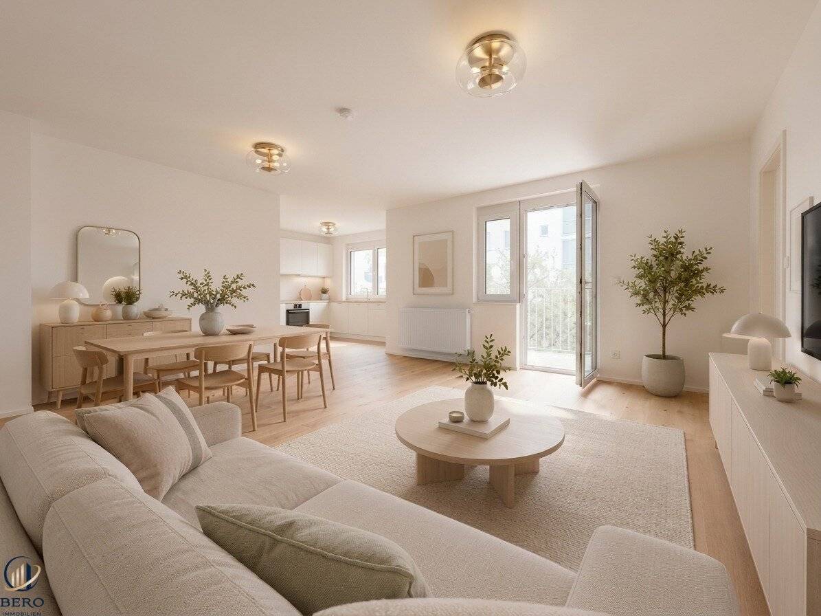 In the middle of Floridsdorf yet in a quiet location 4-room loggia apartment First occupancy after high-quality core renovation