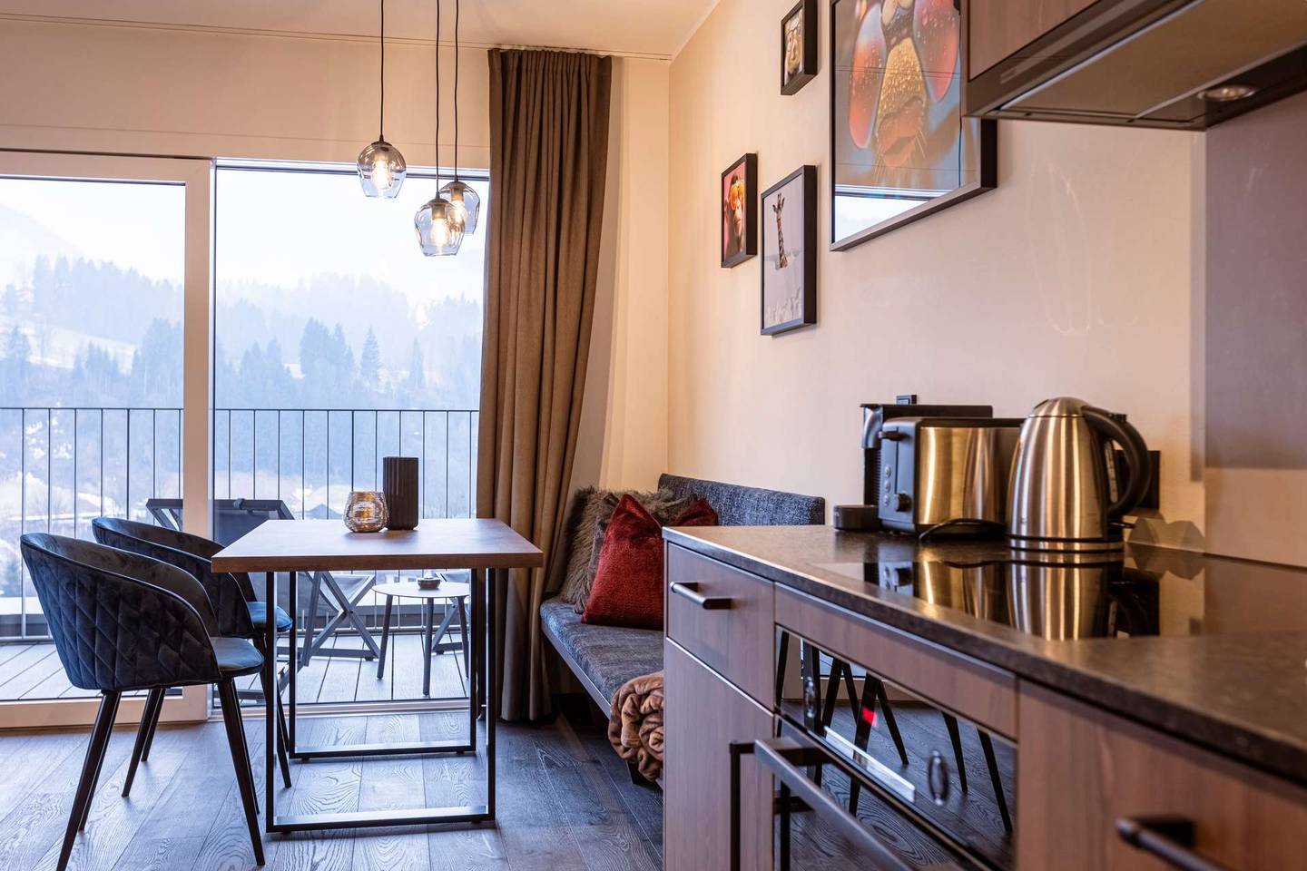 Wohnung direkt an der Skipiste mit Balkon