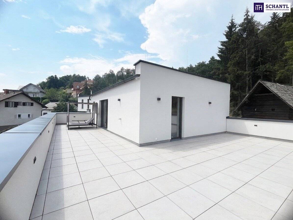 Weiz von oben - Design von morgen - Penthouse mit Panorama-Terrasse, Garten &amp; Kellerstöckl