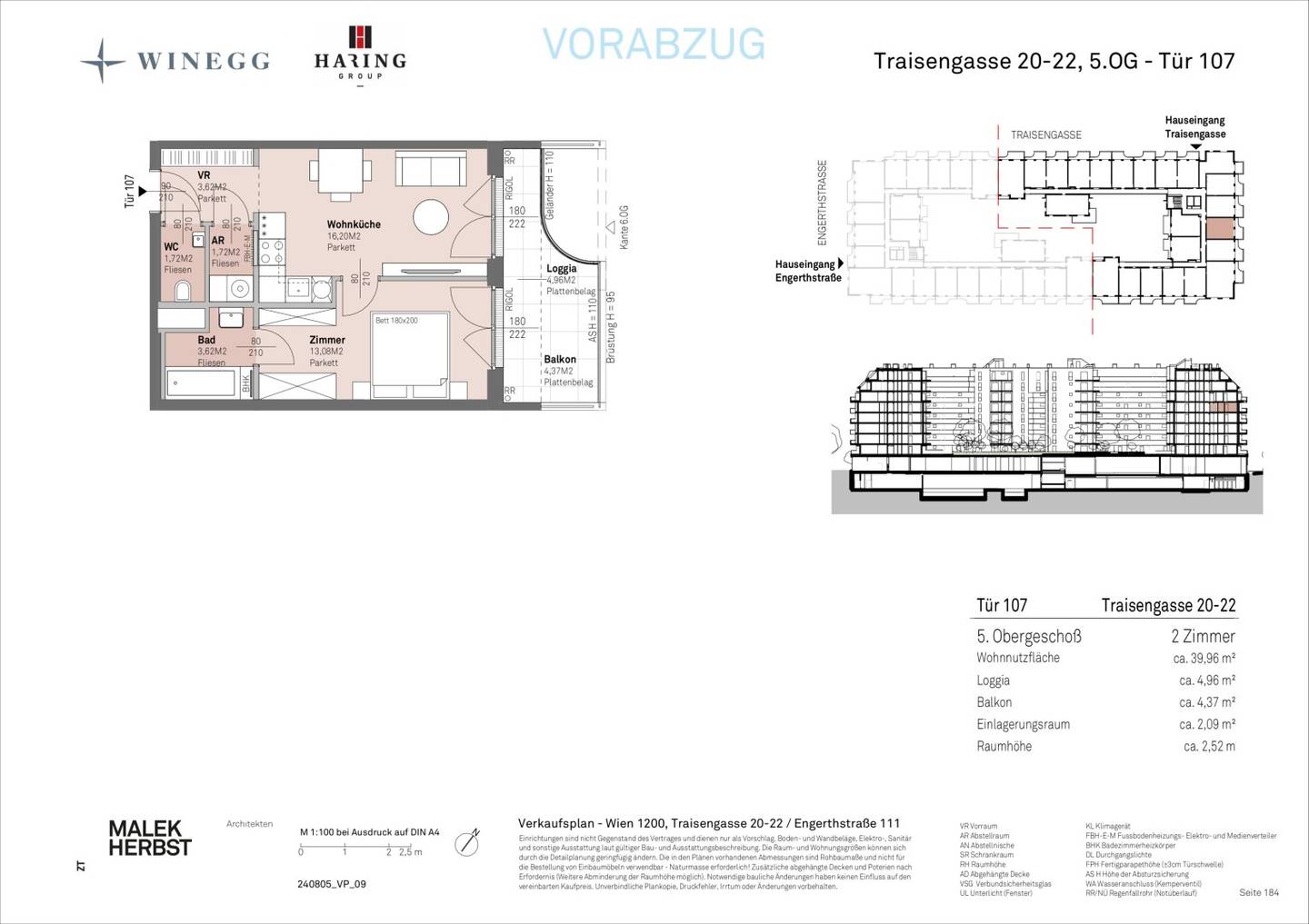 Wohnung Donaublick Loggia Neubau Brigittenau