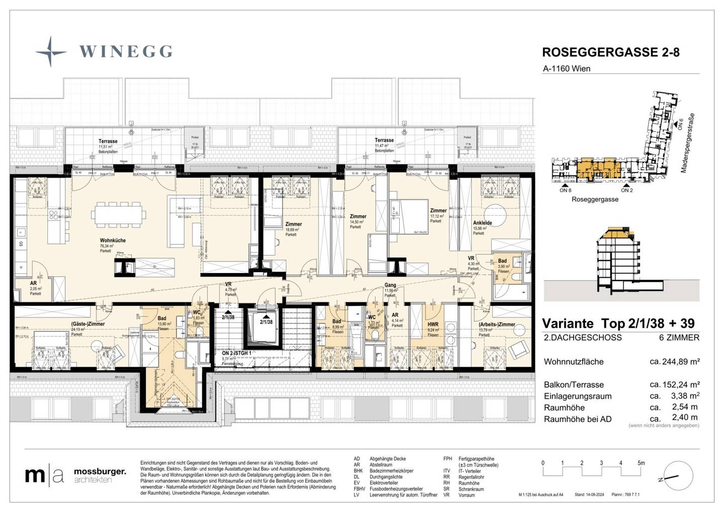 Dachgeschosswohnung with Weitblick Innenhof