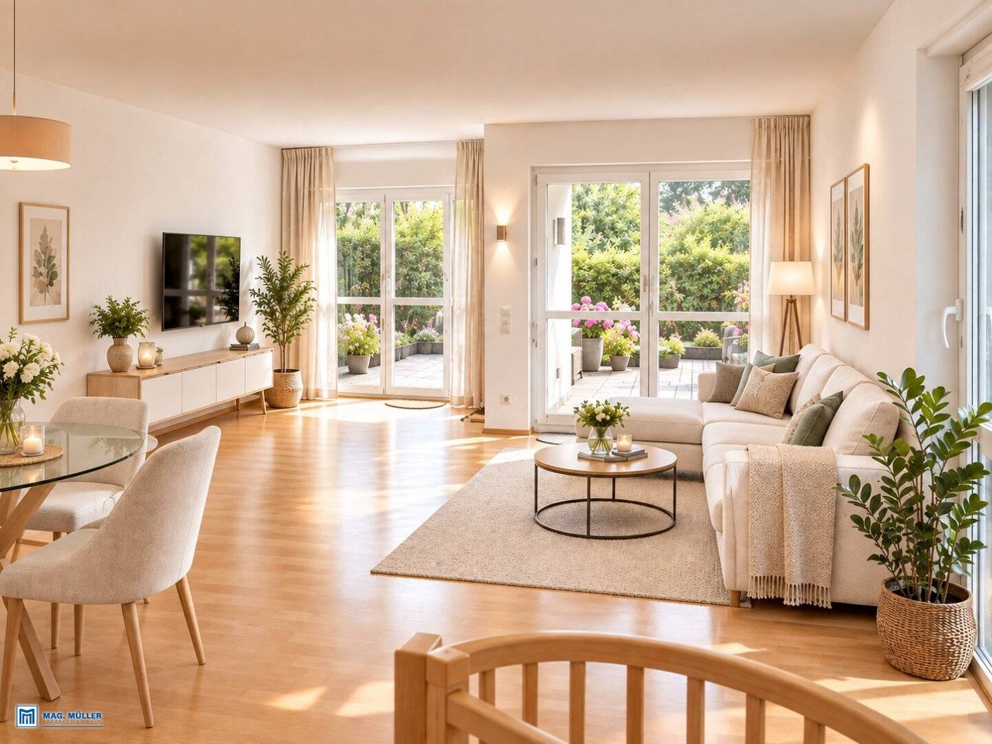 Chic 2-room garden apartment and basement flair in prime location Aigen