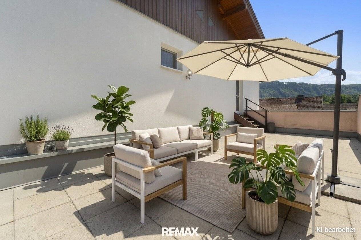 Modern 3-room apartment with stunning roof terrace