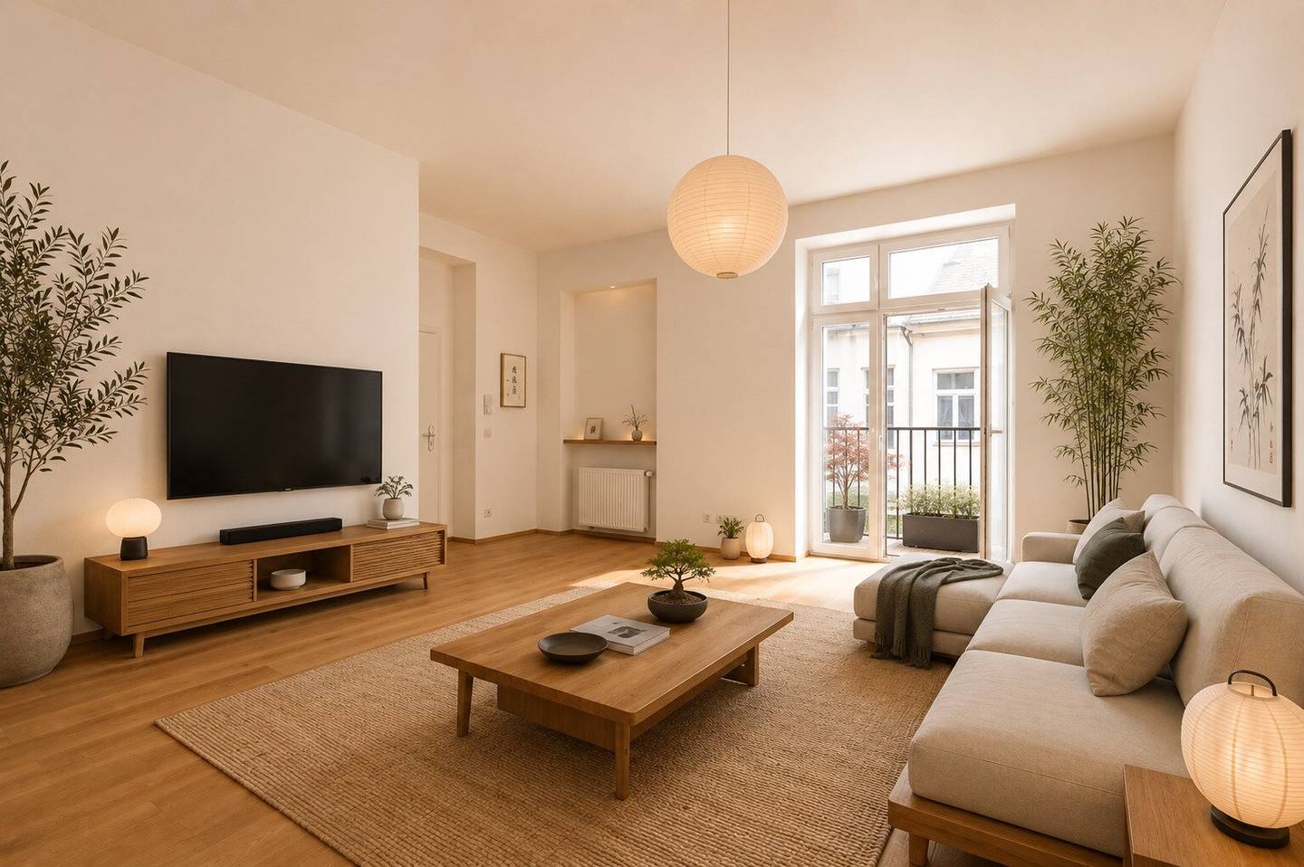 Altbau-Erstbezug mit großem Balkon! Helle Hof-Ruhelage!
