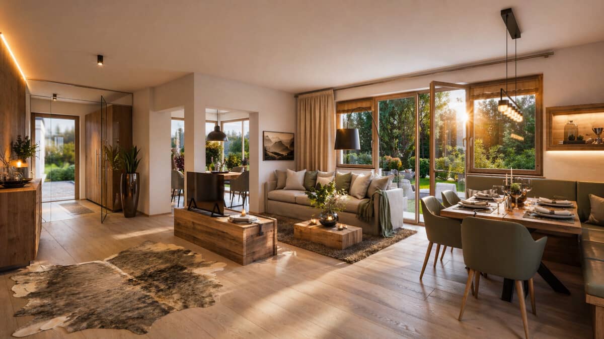 Lichtdurchflutete erdgeschosswohnung mit Terrasse am Waldrand