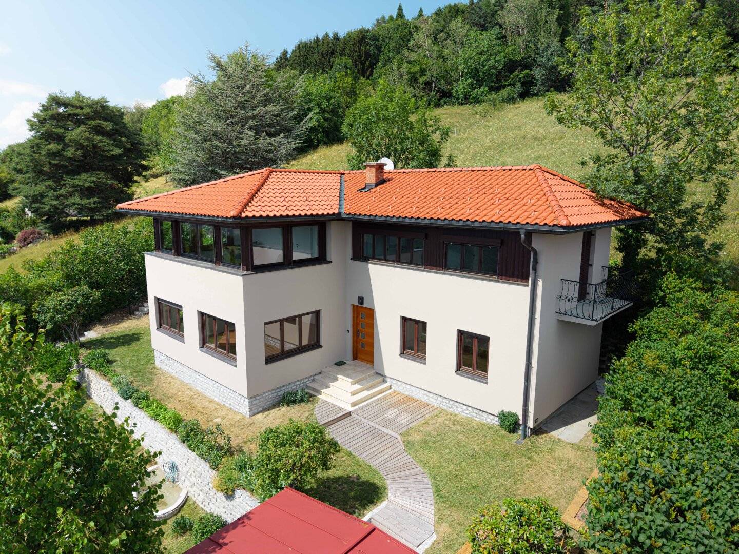 Toskana-Villa mit Panoramablick am Kulm: Nur wenige Minuten vom Stubenbergsee entfernt