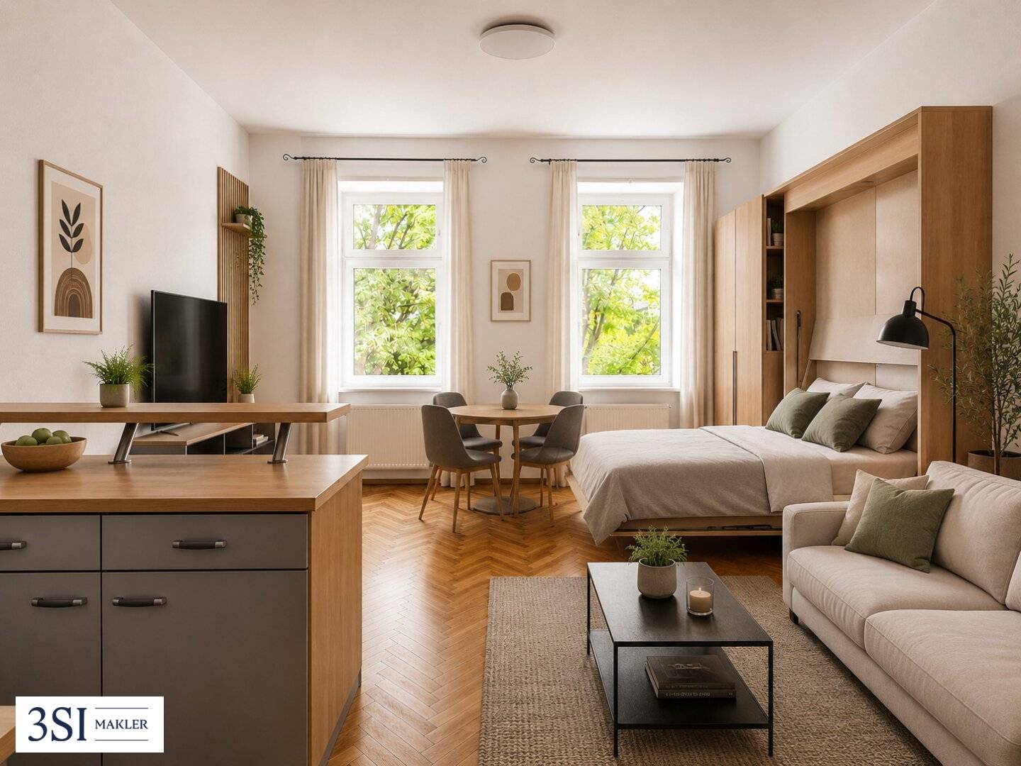 Smart 1-room apartment in a well-kept building ideal city residence