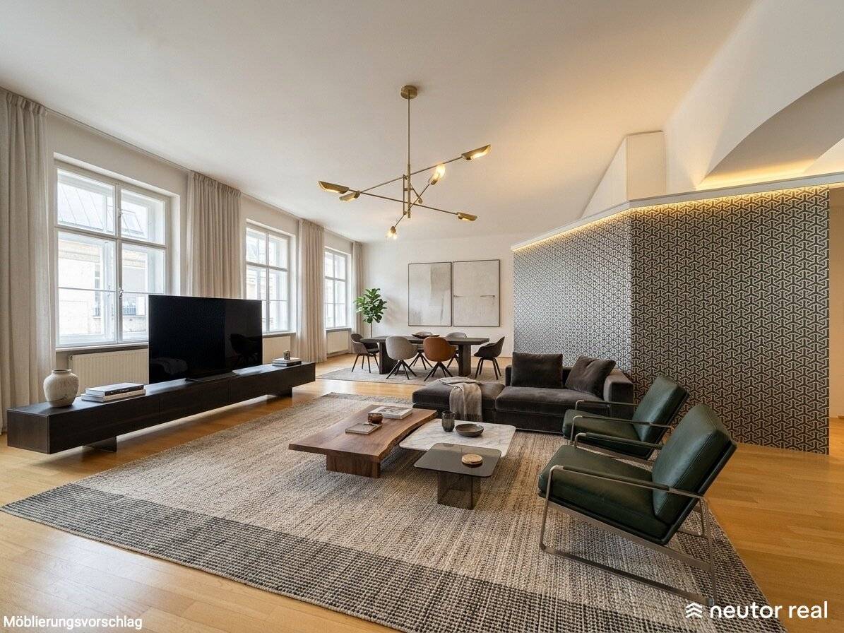 Exklusives Altbaujuwel Nähe Karlsplatz &amp; Naschmarkt - Stilvolle 3-Zimmer-Wohnung mit Loftcharakter in Bestlage des 4. Bezirks - 4. Liftstock