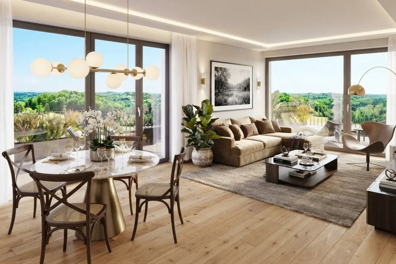 Wohnen mit Logenplatz: 81 m², 21 m² Südbalkon, freier Blick – Erstbezug am Sonnenhang