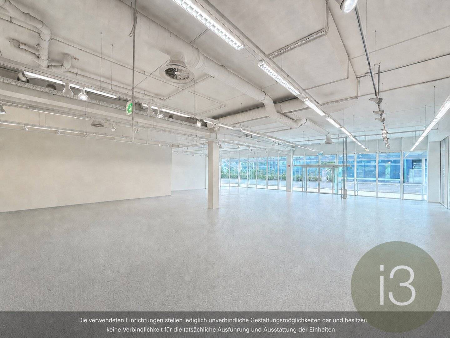 Large retail space with storage, optimal parking situation, Airport Center near airport Himmelreich