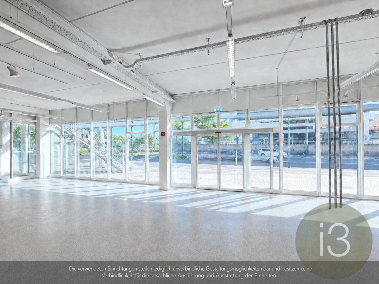 Large retail space with storage, optimal parking situation, Airport Center near airport Himmelreich