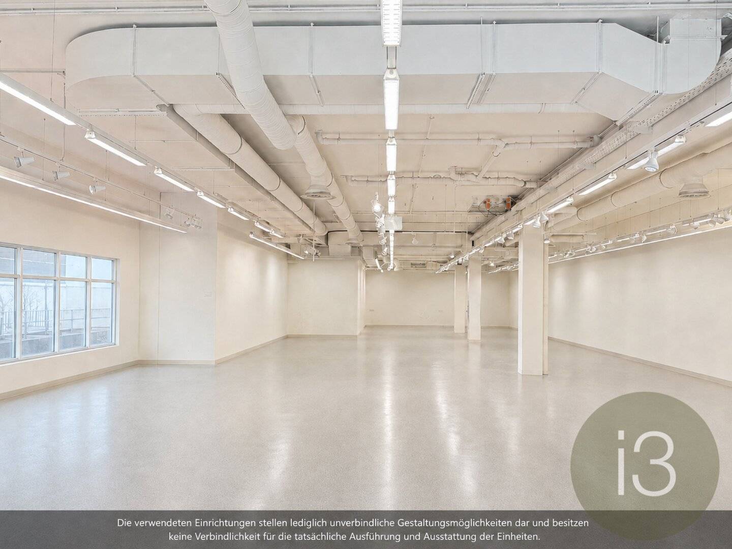Large retail space with storage, optimal parking situation, Airport Center near airport Himmelreich