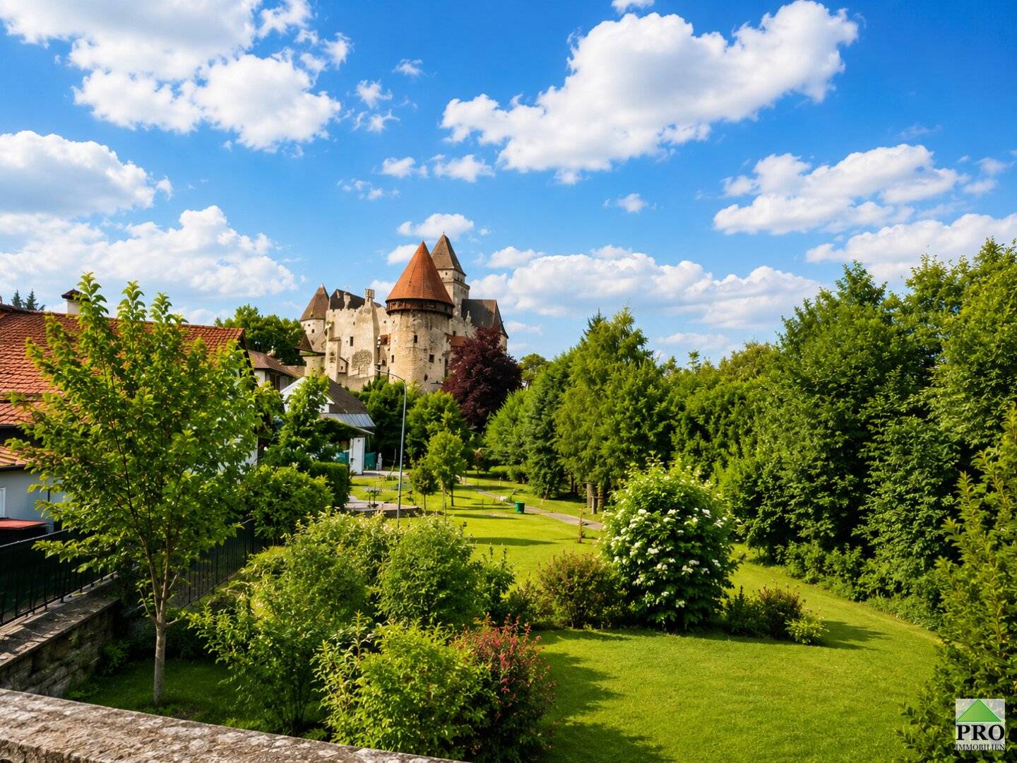 Waldviertel pur! Sehr grosses sonniges Grundstück - Haus mit Burgblick mitten in der Stadt Heidenreichstein!