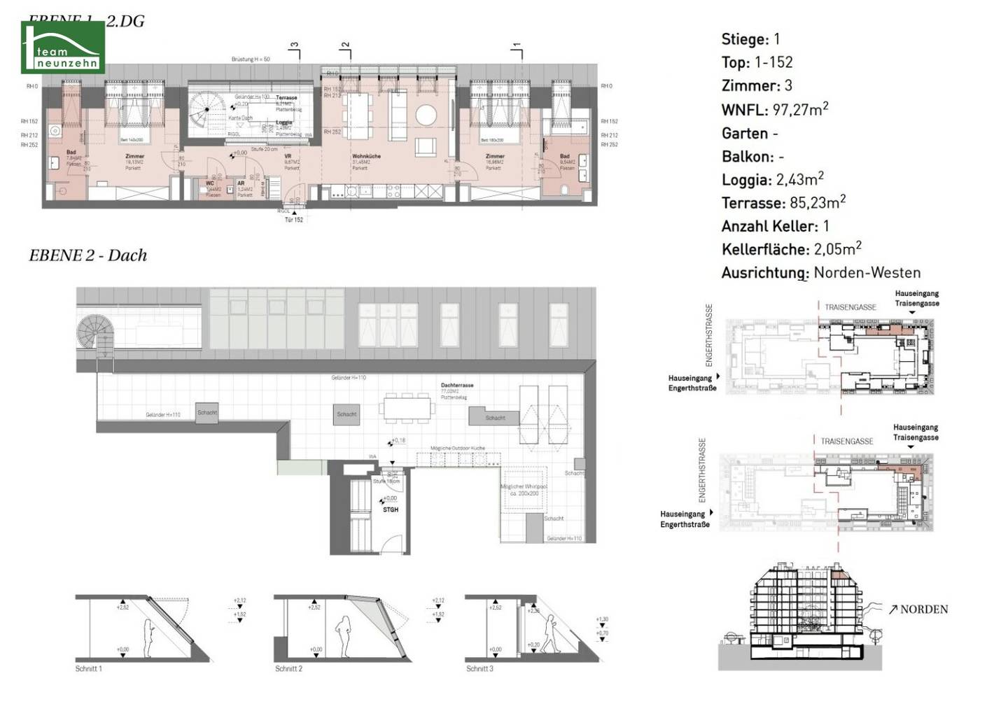 Close to the center and close to nature Modern apartments between Handelskai and the Danube