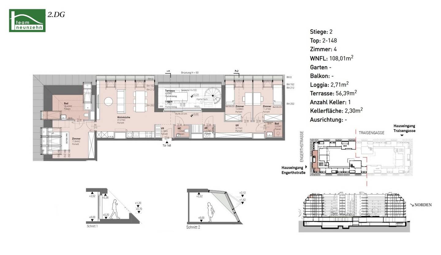 Living in the heart of Brigittenau – modern, well connected and in the green