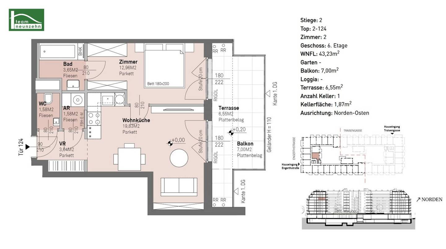 Close to the city center and close to nature: Modern apartments between Handelskai and the Danube