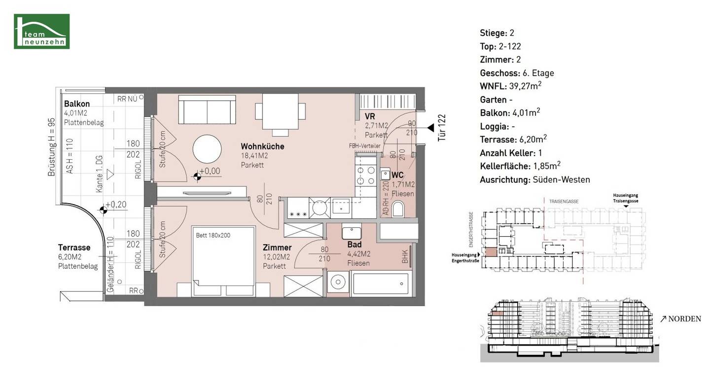 Living between city and nature – well-designed floor plans near the Danube