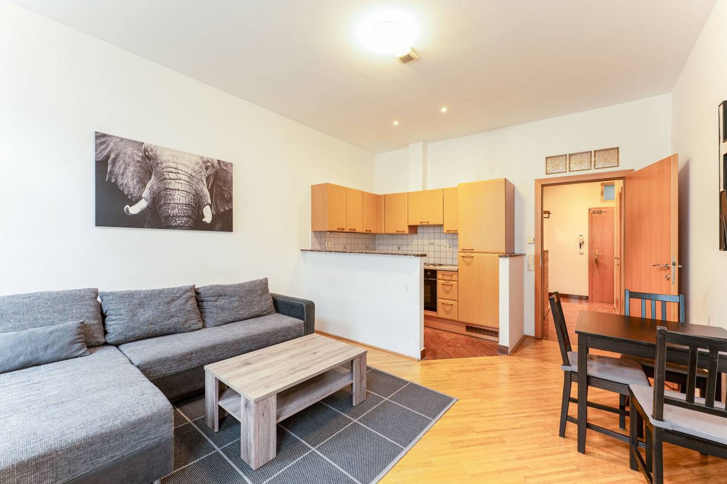 Old building apartment with 2 rooms and shared terrace