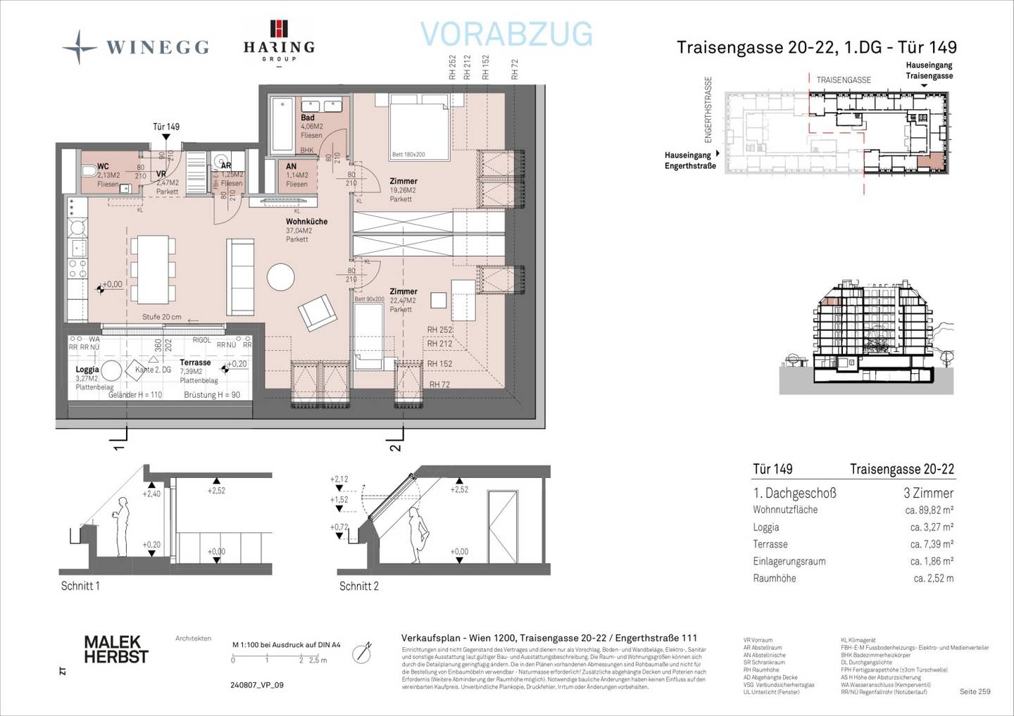 Wohnung am Donauufer Brigittenau Erstbezug