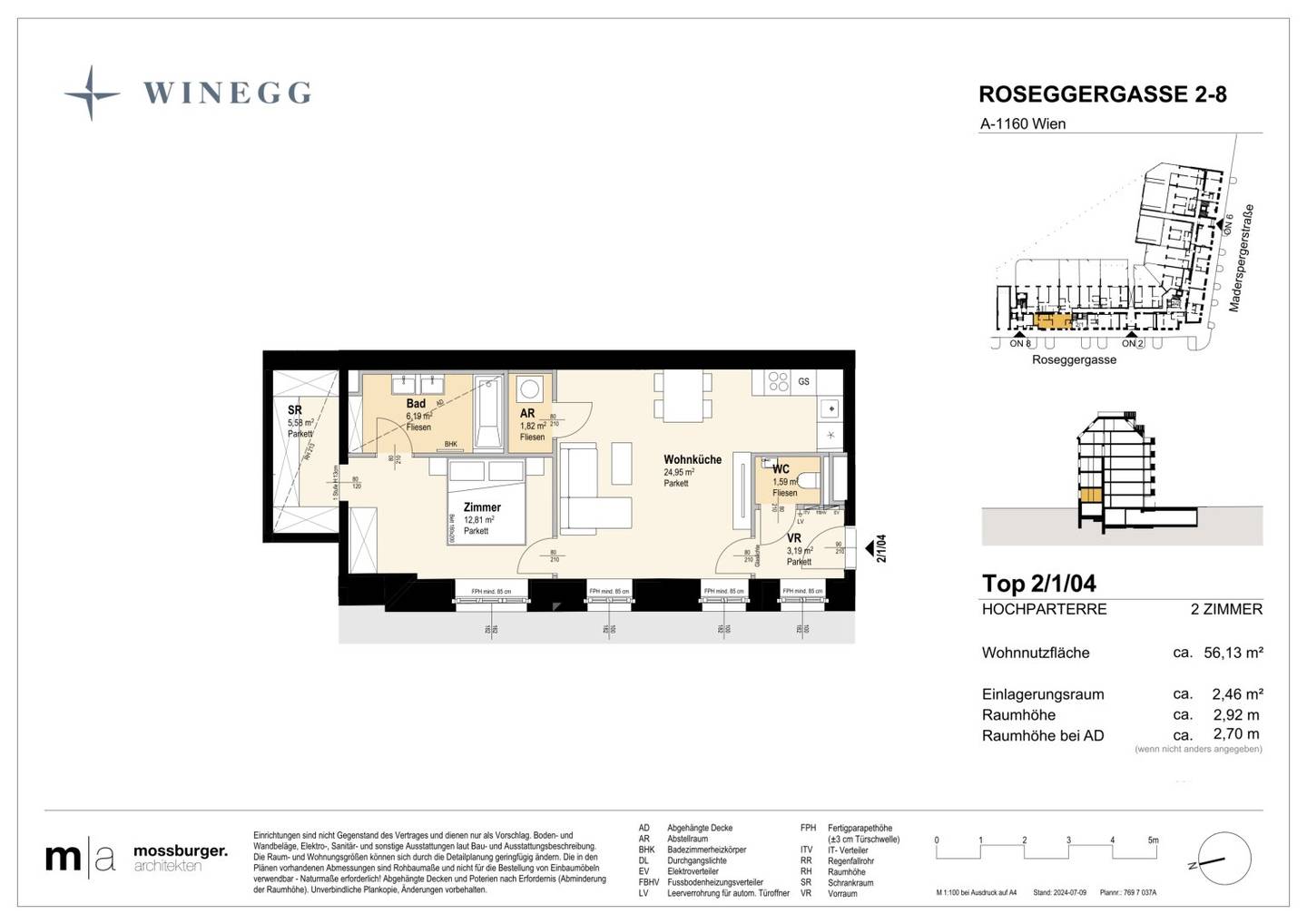 Experience the city, enjoy nature two room apartment near Wilhelminenberg