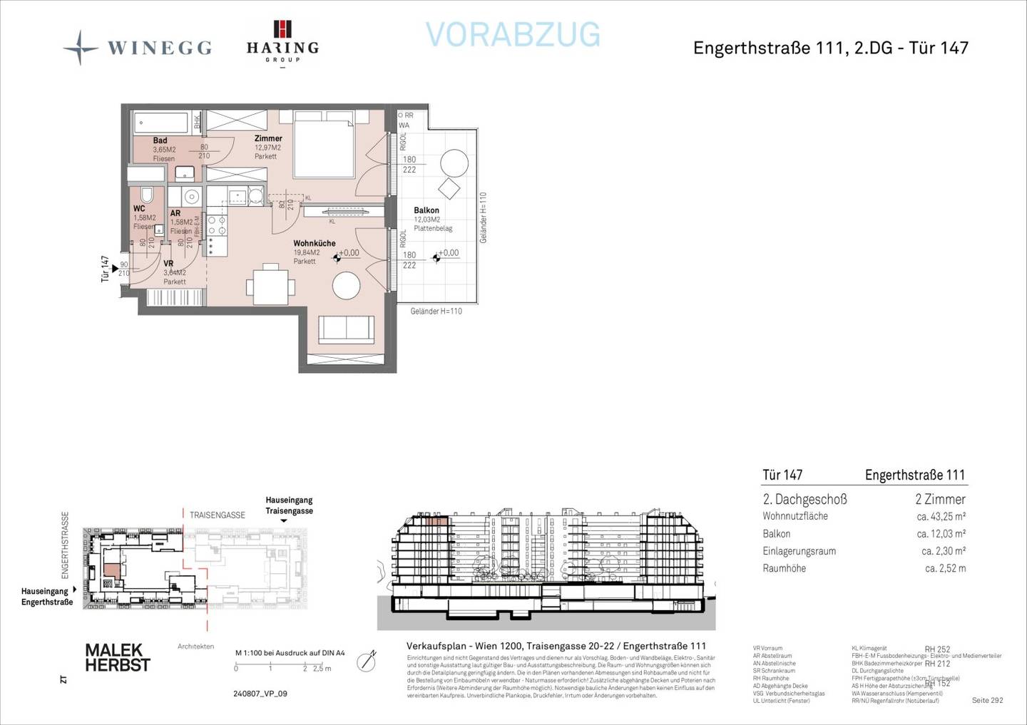 New build apartment first occupancy Danube view