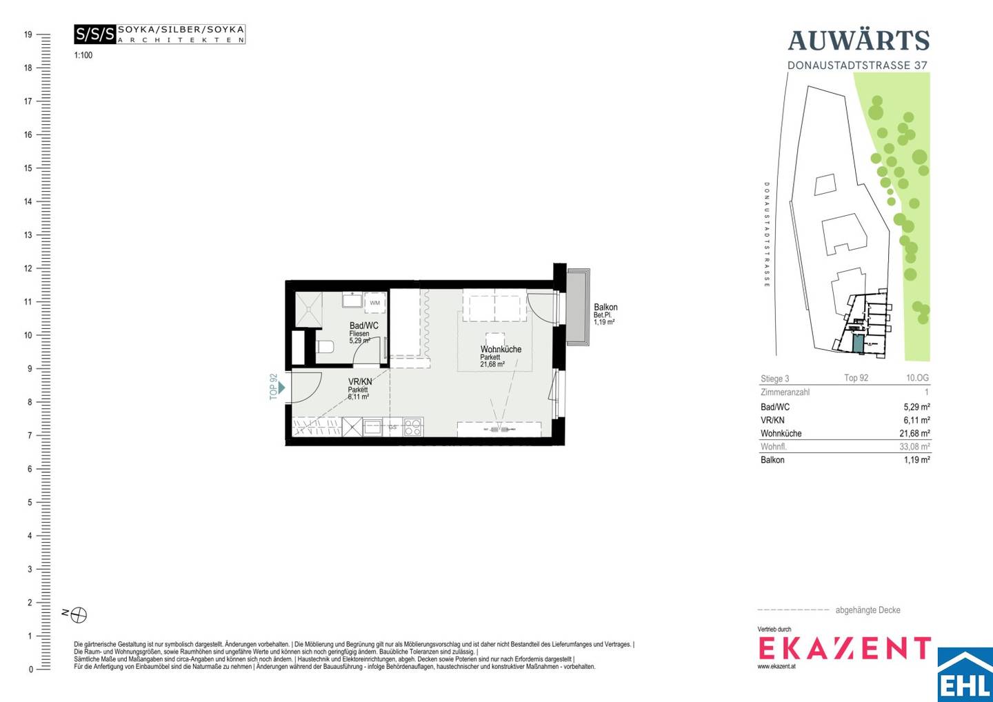 Durchdachter Grundriss | 1 Zimmer | Neubau