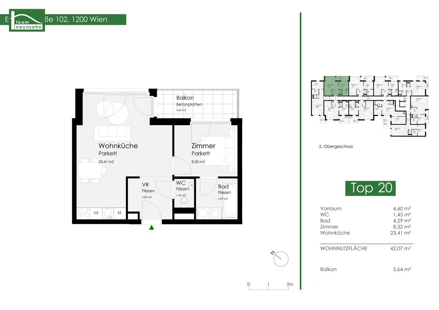 Moderne 2-Zimmer-Wohnung in idealer Lage - Nähe Millennium City, Handelskai und Donau!