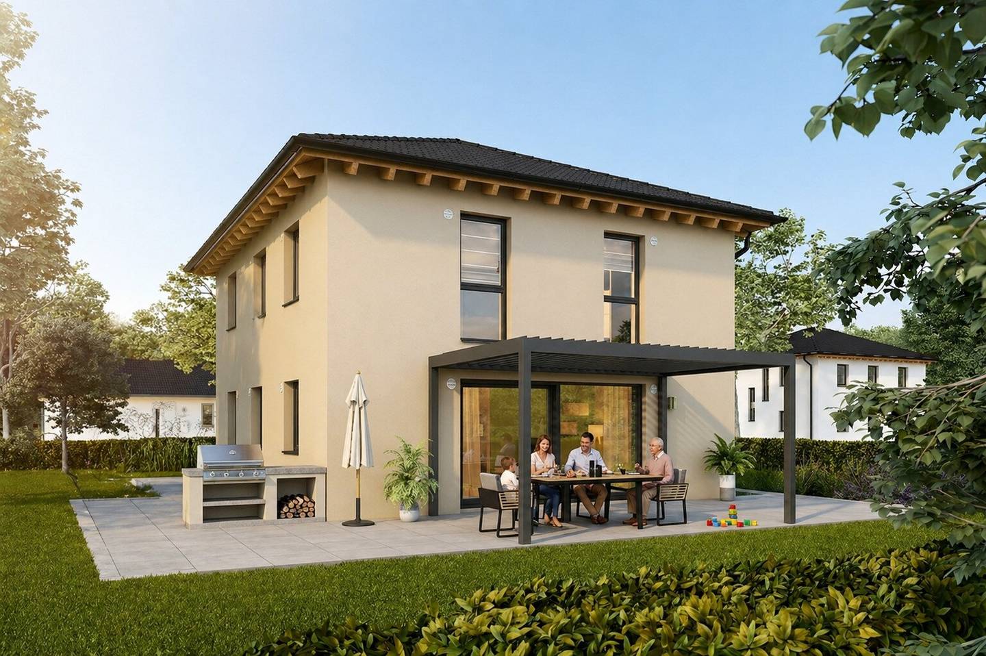Individually customizable town villa on freehold land in Vienna Donaustadt
