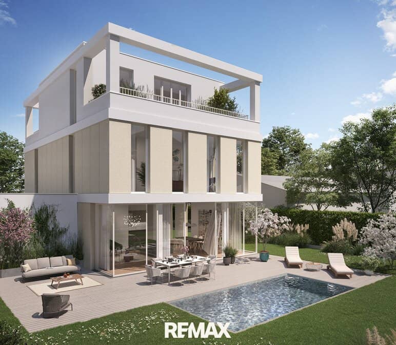Plot with approved villa project including pool, lift &amp; roof terraces in Hietzing | DAVE