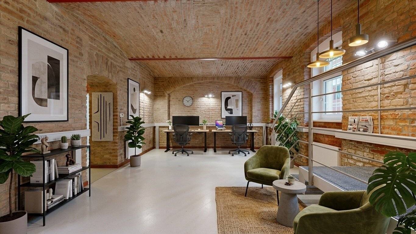 Trendy commercial space / shop / office in top location | brick vaulted ceiling | renovated old building