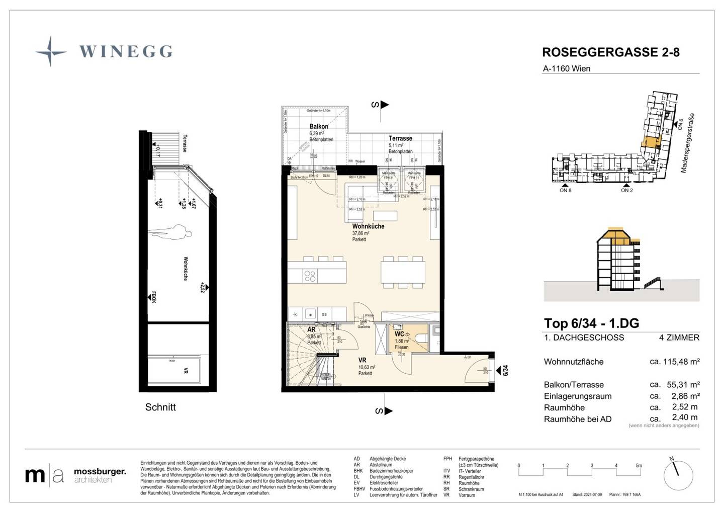 New build apartment first occupancy courtyard