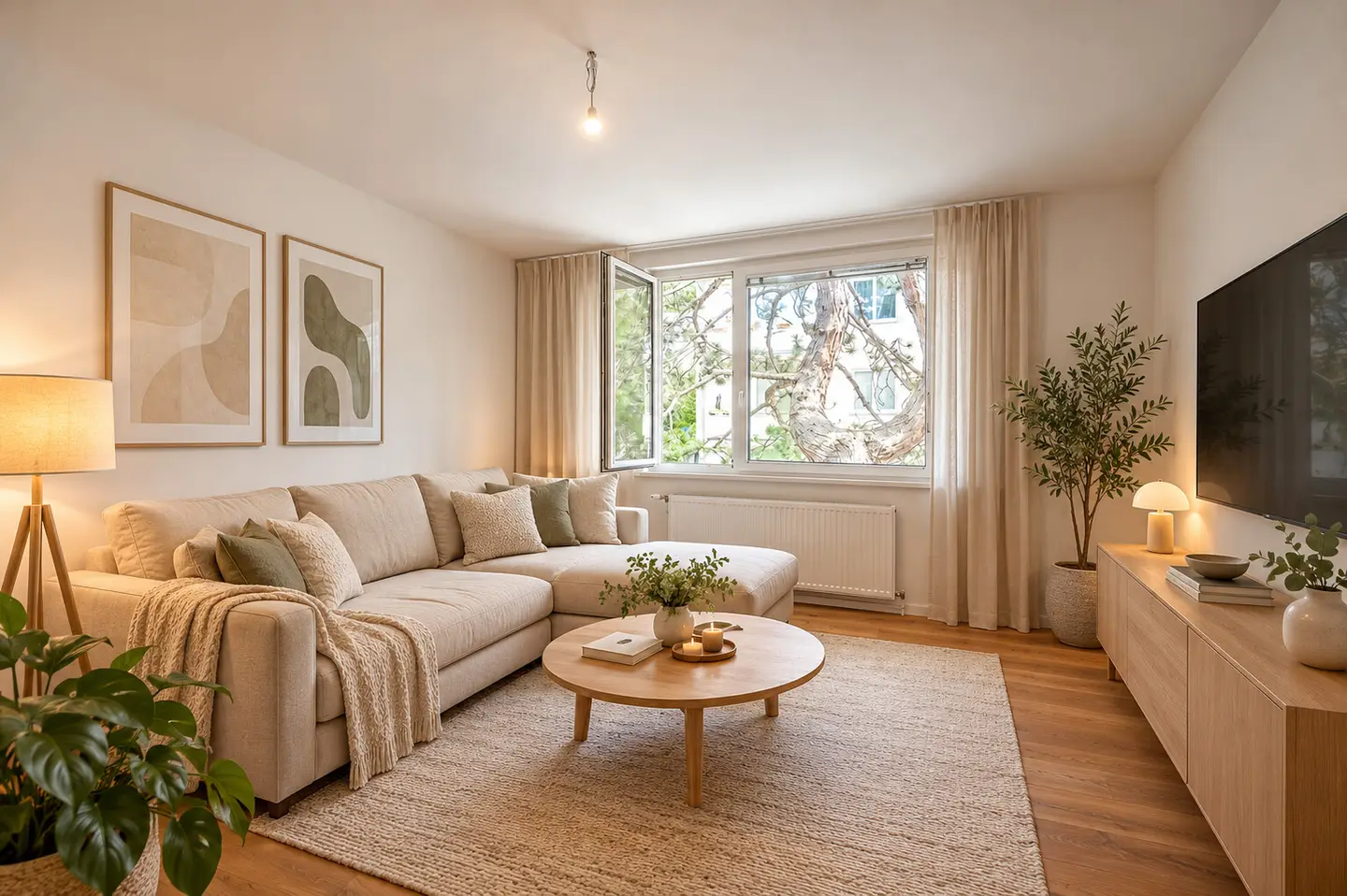Renovated apartment with green view in quiet location