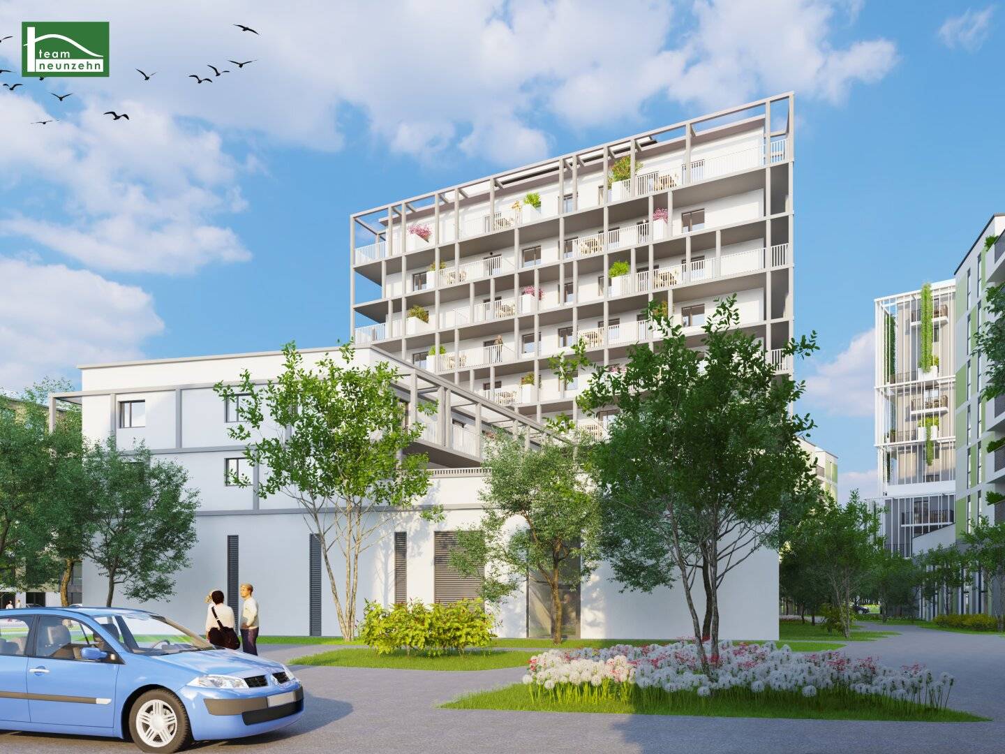 Attractive 2-room first-occupancy apartment with balcony and loggia in Floridsdorf