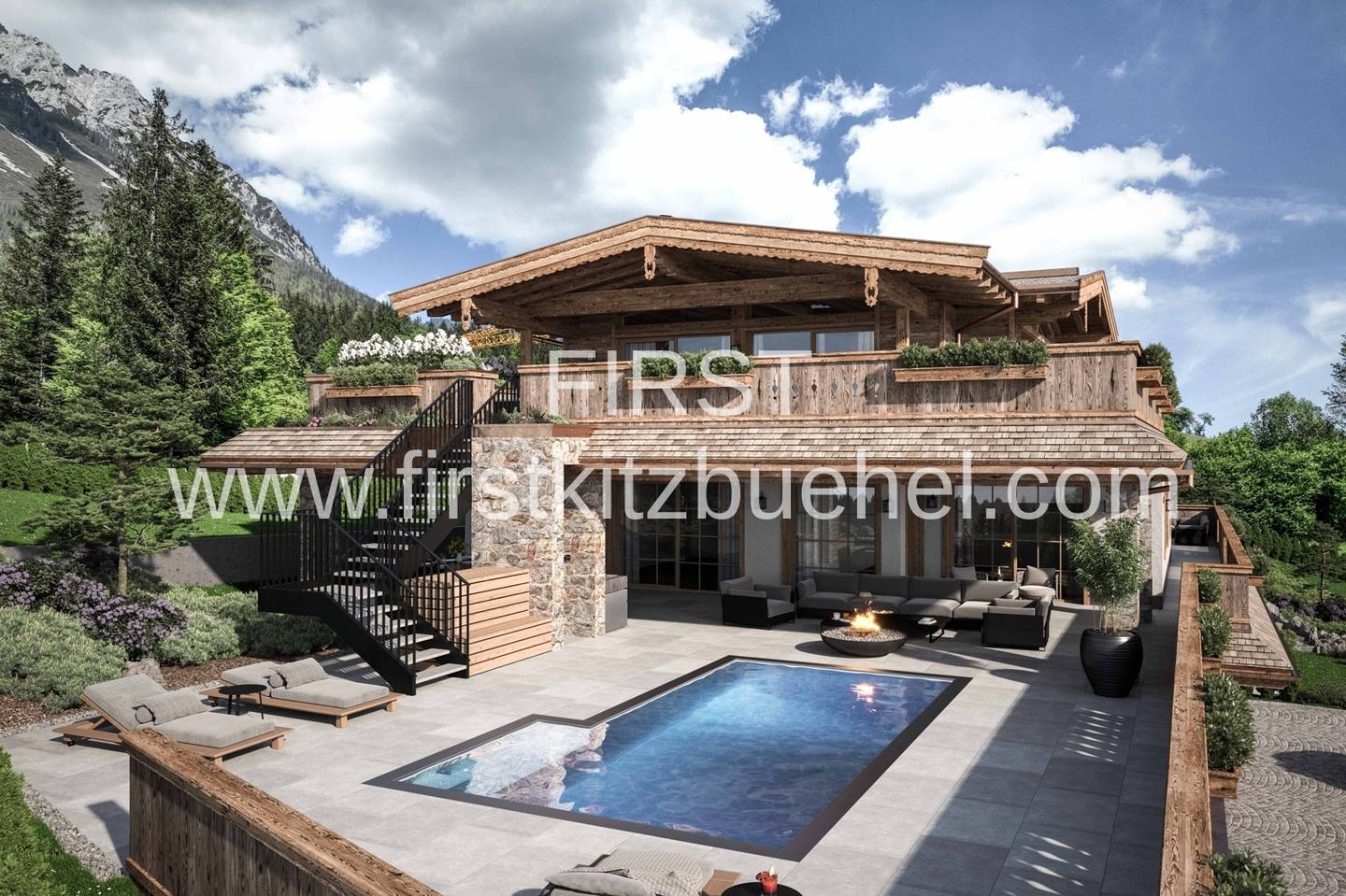 Wohnung mit unverbaubarem Kaiserblick und Pool