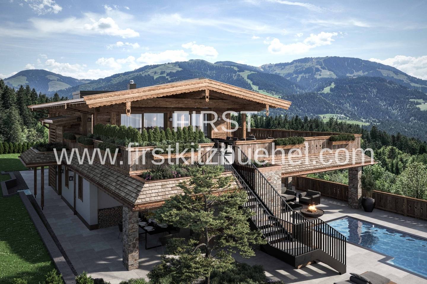 Wohnung mit unverbaubarem Kaiserblick und Pool