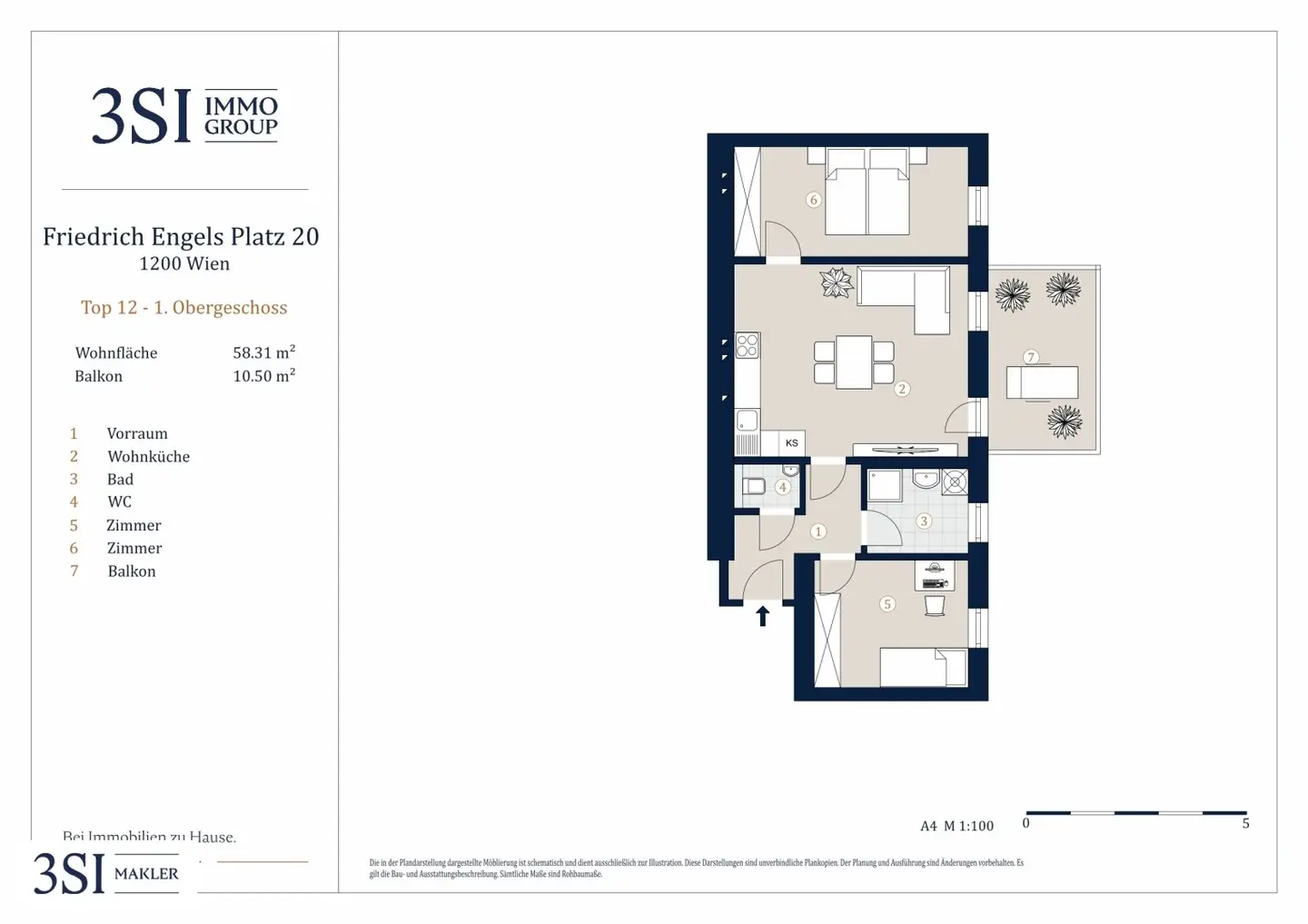 Charming 3-room apartment in attractive location