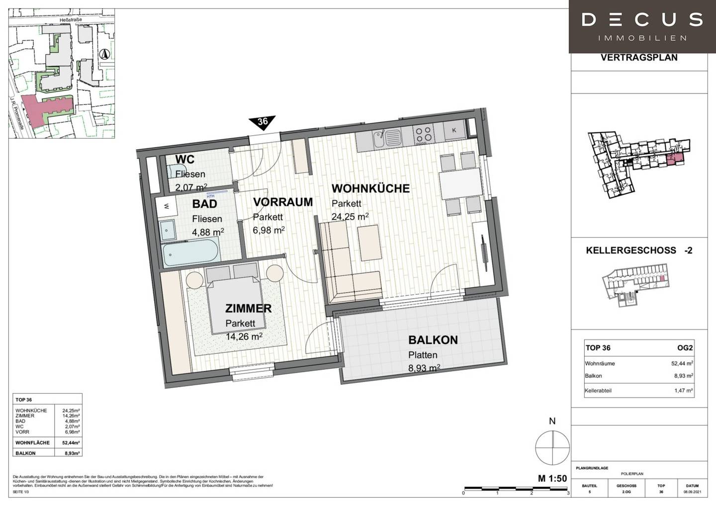 From September 2026 | KARMELITERHOF - Desirable Residential Area | 2 Rooms with Balcony | Near City Hall | 2 Rooms
