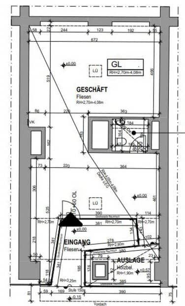 Prime location near Am Graben, 83 m2 retail unit with large display area, sales room, air conditioning, Spiegelgasse